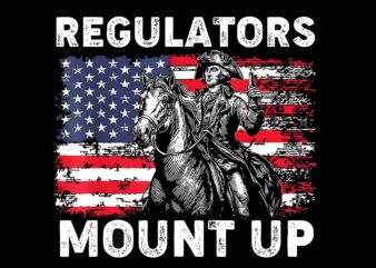 Retro Regulators Mount Up Funny Flag USA Cowboy 4th Of July PNG