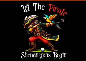Let the pirate shenanigans begin png, golf pirate halloween png