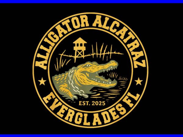Alligator alcatraz png, florida everglades parody png, alligator alcatraz evergladees png t shirt vector