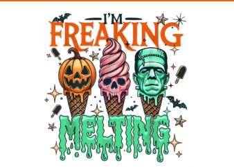 I’m Freakin’ Melting Frankenstein Monster Halloween PNG