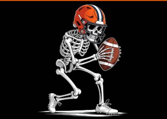 Skeleton Football Halloween PNG, Skeleton Football PNG