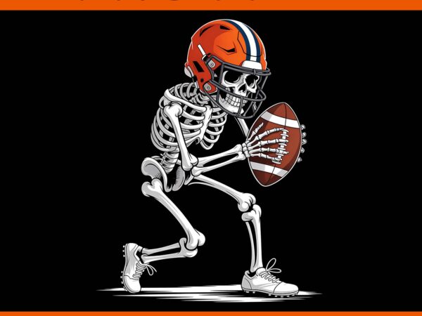 Skeleton football halloween png, skeleton football png t shirt template vector