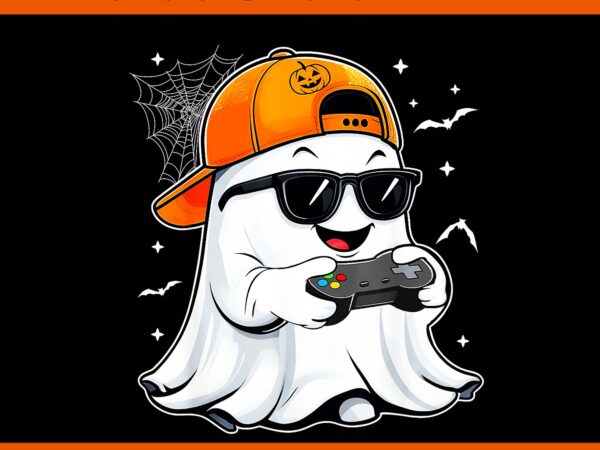Halloween ghost gamer scary png, gaming ghost halloween png graphic t shirt