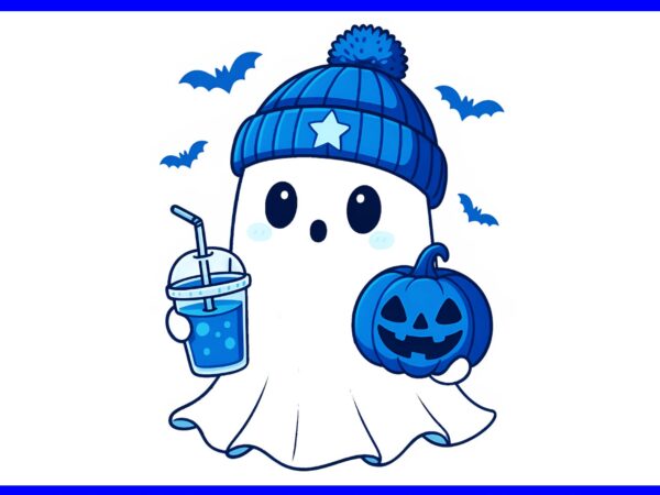 Halloween cute ghost drink pumpkin png, halloween ghost png graphic t shirt