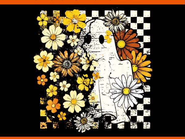 Boho floral fall ghost thanksgiving autumn vibes halloween png t shirt template