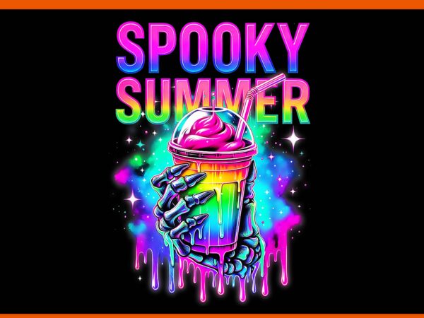 Skeleton party summerween vibes spooky summer drinks png t shirt template vector