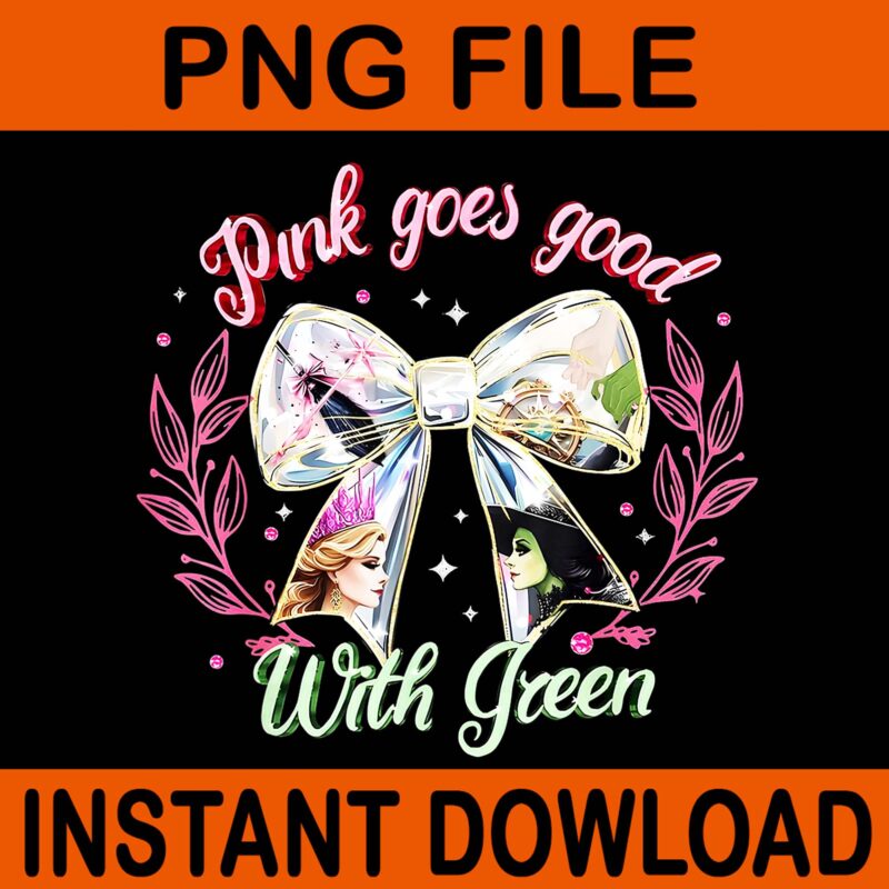 Pink Witch Goes Good With Green Halloween Witch PNG
