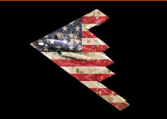 B-2 bomber stealth aircraft schematic american flag png
