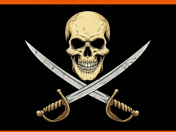 Vintage pirate skull caribbean cruise halloween skeleton png t shirt vector art