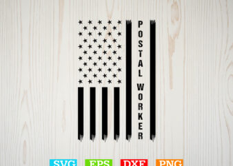 Usa flag postal worker svg, american flag svg, patriotic svg