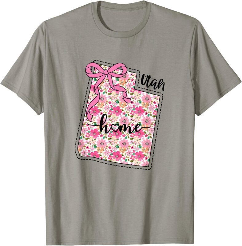 Utah Home Shirt Utah Floral Map Home T-Shirt