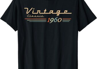 Vintage 65th Birthday Decorations Vintage 1960 65 Years Old T-Shirt