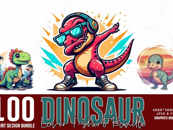 Popular 100 abstract dinosaur t-shirt design – download instantly