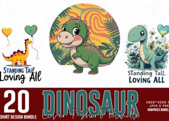 Colourful Vintage Dinosaur t-shirt design download instantly Retro Vintage T-shirt