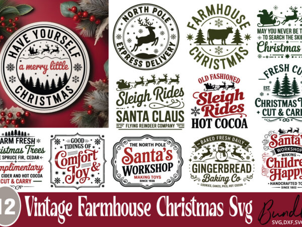 Vintage farmhouse christmas t-shirt bundle vintage farmhouse christmas svg bundle Vintage farmhouse christmas t-shirt bundle vintage farmhouse christmas svg bundle