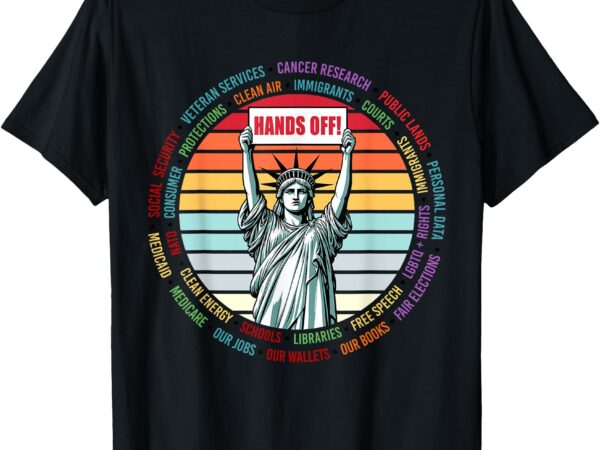 Vintage hands off protest anti trump t-shirt