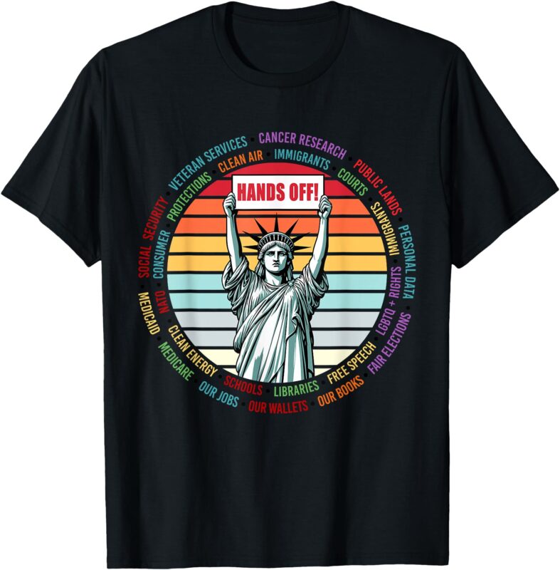 Vintage Hands Off Protest Anti Trump T-Shirt