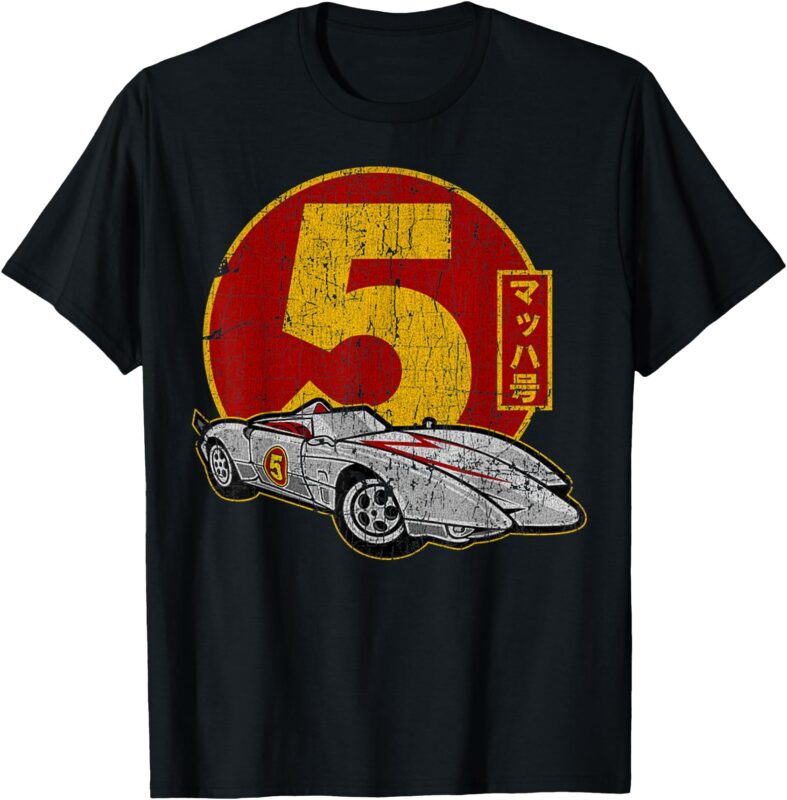 Vintage Racers Car Racing Retro Mach Classic Five Sports Car T-Shirt