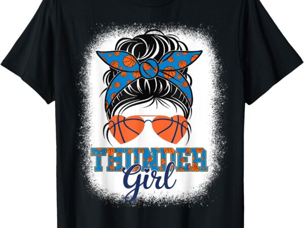 Vintage thunder-girl messy bun for women men kids youth t-shirt