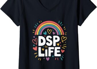 Womens Direct Support Professional Squad Appreciation DSP Life V-Neck T-Shirt