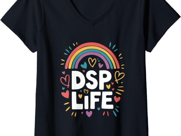 Womens direct support professional squad appreciation dsp life v-neck t-shirt