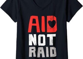Womens Protest Against ICE Raid V-Neck T-Shirt