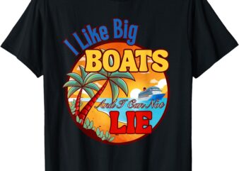 Women’s_Men’s t shirt funny cruise ship I Like Big Boats T-Shirt