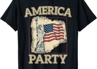 cool America party American flag liberty T-Shirt