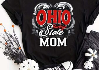 Ohio Mom Buckeye State Swirl Cute Womens Mothers Day Gift T-Shirt design