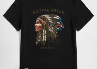 Womens native american chief patriot tribal roots native usa v-neck t-shirt design