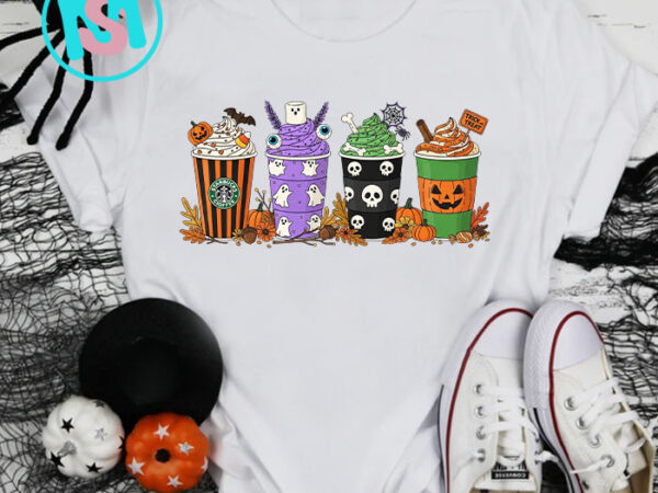 Coffee halloween png, starbucks coffee png, halloween spooky coffee png, halloween png, funny halloween png instant download t shirt vector file