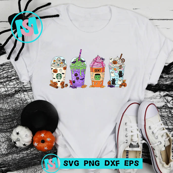 Halloween Coffee Cute Png, Starbucks Coffee Png, Halloween Spooky Coffee png, Halloween Png, Funny Halloween png Instant download