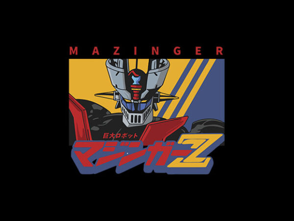 Mazinga head t shirt designs for sale