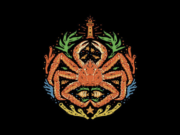 King crab t shirt vector art