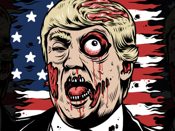 Zombie trump t shirt graphic design