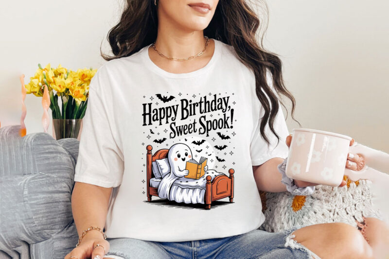 Adorable Halloween and Fall Ghost, Skeleton, and Dragon T-shirt Designs – Spooky, Cute, and Fun Halloween Themes with Pumpkins, Ghosts, and
