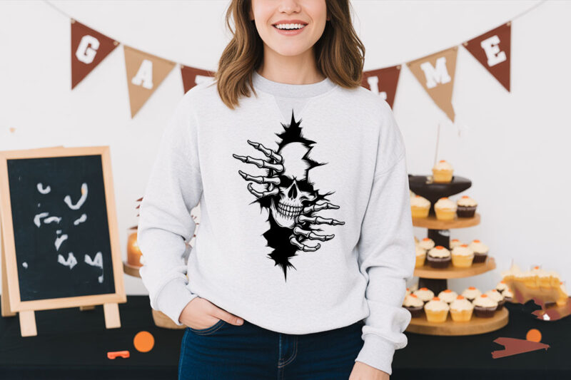 14 Man Skull Svg, Skull Svg Bundle, Peeking Halloween Skull vector t-shirt, Skeleton Svg.