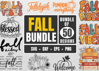 Fall Bundle SVG, Fall Pumpkin SVG Bundle, Fall Decor Signs Bundle, Fall SVG Cut File Bundle, Autumn Svg Bundle, Thanksgiving Svg, Pumpkin