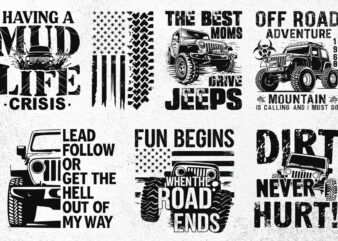 Vintage Off Road T-Shirt Design Bundle