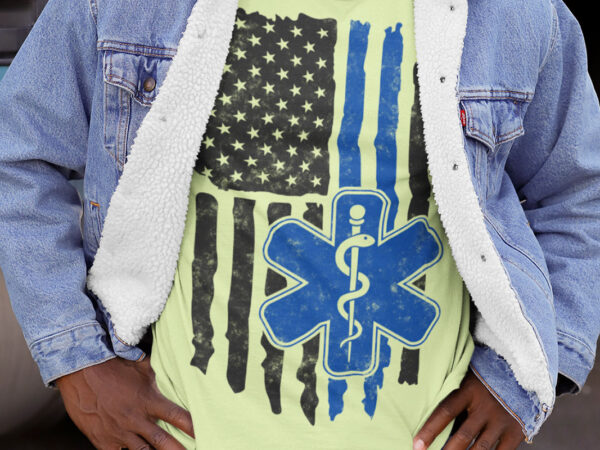 Vintage ems svg, paramedic american flag svg t shirt vector art