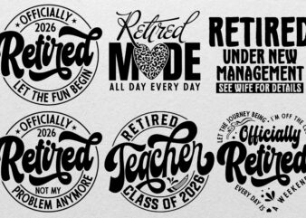Retired Svg Bundle, Officially Retired Svg, Retirement Svg