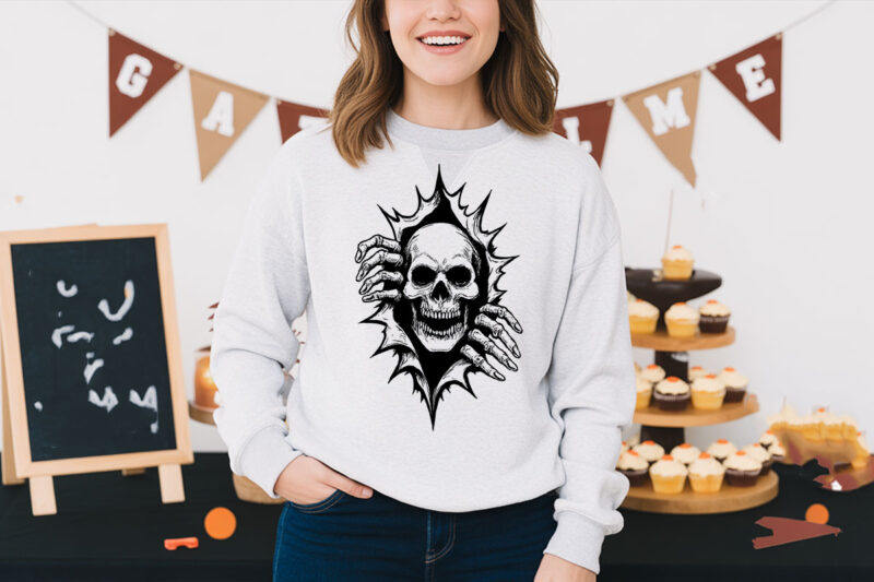 14 Man Skull Svg, Skull Svg Bundle, Peeking Halloween Skull vector t-shirt, Skeleton Svg.