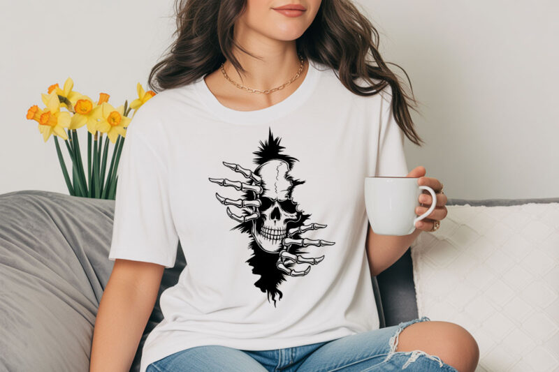 14 Man Skull Svg, Skull Svg Bundle, Peeking Halloween Skull vector t-shirt, Skeleton Svg.