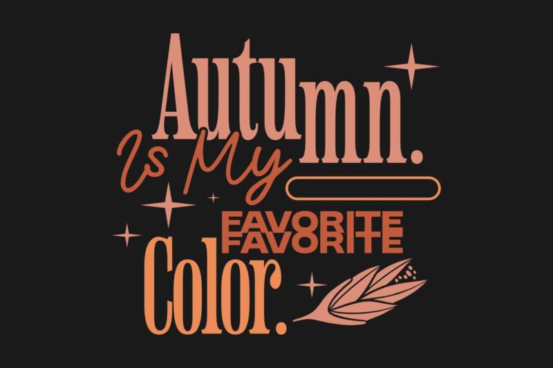 Fall Autumn Urban Typography T-shirt Designs Bundle