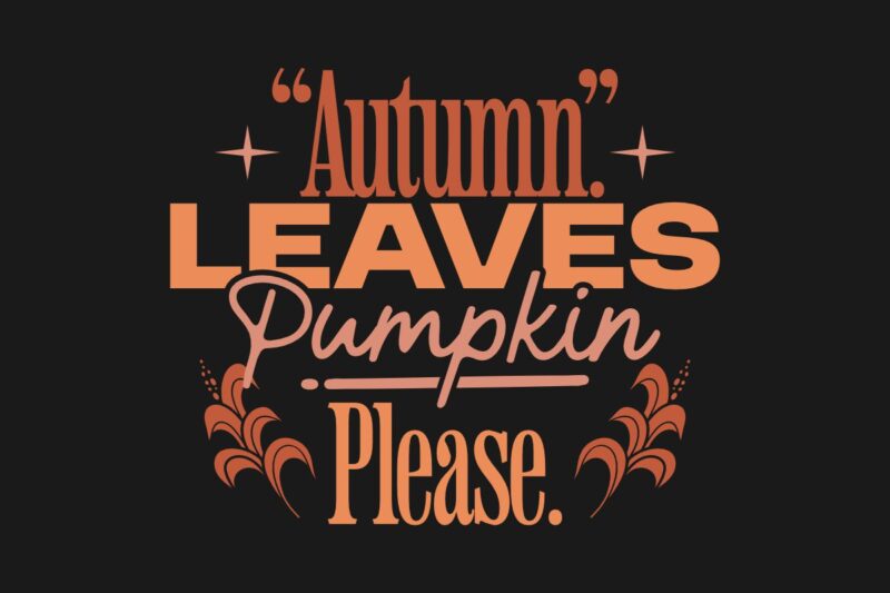 Fall Autumn Urban Typography T-shirt Designs Bundle
