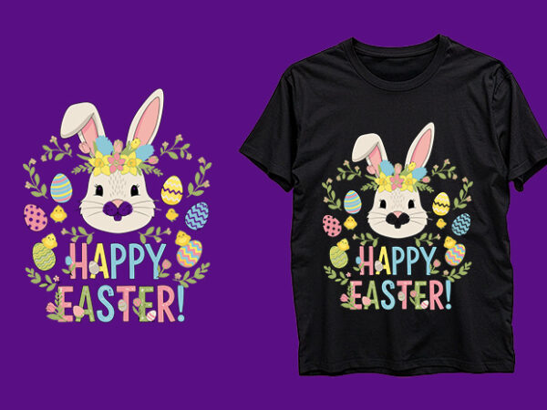 Easter bunny t-shirt design