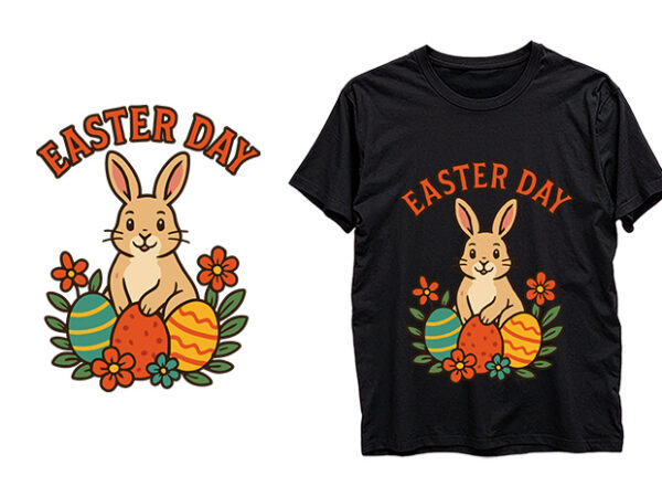 Easter bunny t-shirt design