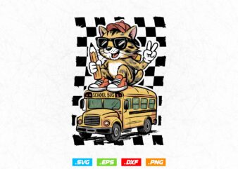 Back To School T-shirt Design, First Day Of School, Back To School Boy, Teacher coquette png, Retro Cool Cat, Trendy Cute Funny School Vibes