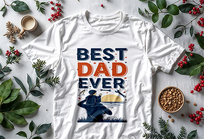 Best Dad Ever T-Shirt Design