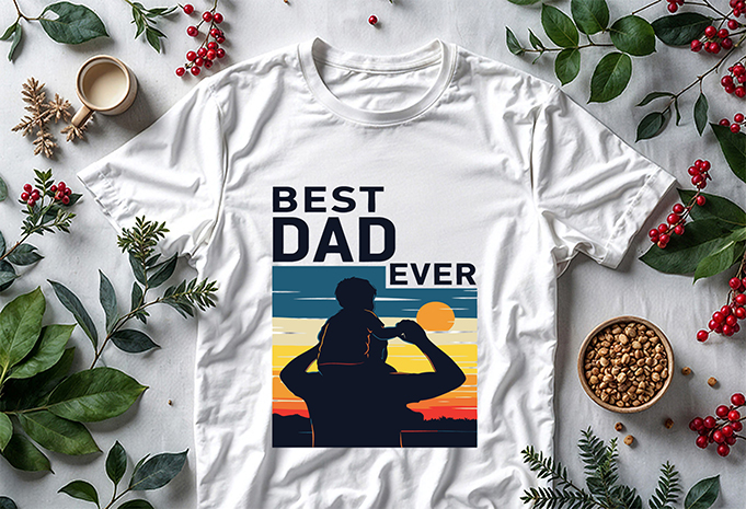 Best Dad Ever T-Shirt Design